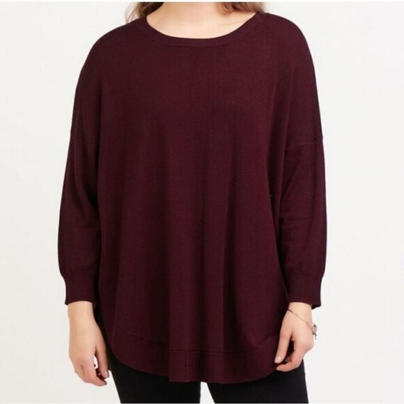 Avenue Rounded Split Hem Women"s Crew Neck Pullover Sweater Size 18/20 - Picture 1 of 7